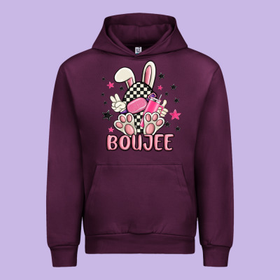 Boujee Checkered Easter Bunny Egg Trending Urban Hoodie Designed By Maliassmallbusiness