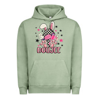 Pigment Oil Green boujee checkered easter bunny egg trending Urban Hoodie - MaliasSmallBusiness