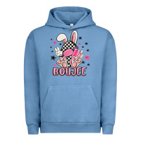 Pigment Pebble Blue boujee checkered easter bunny egg trending Urban Hoodie - MaliasSmallBusiness