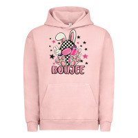 Pigment Salmon boujee checkered easter bunny egg trending Urban Hoodie - MaliasSmallBusiness