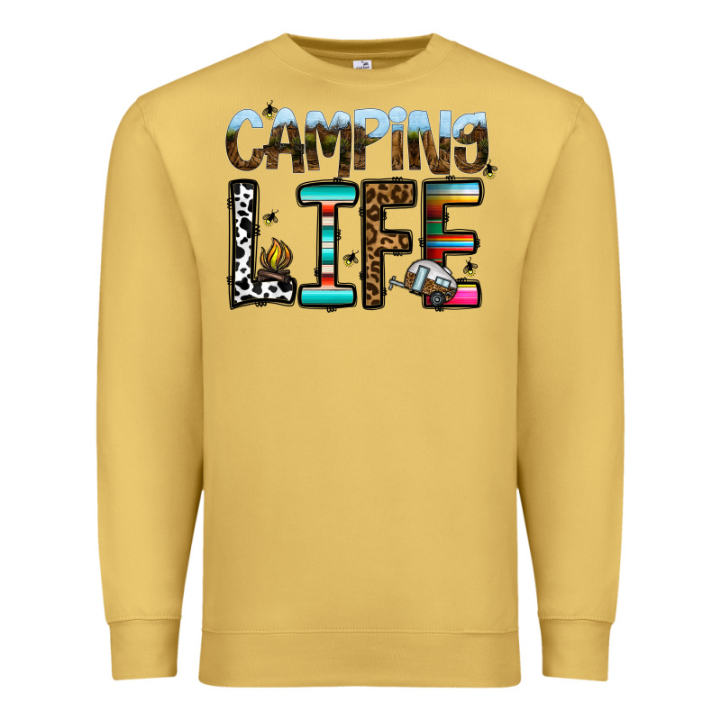Camping Life Premium Sweatshirt by CowhideDigitalArt | Teevron