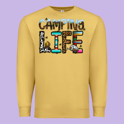 Camping Life Premium Sweatshirt Designed By Cowhidedigitalart