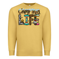 Antique Gold camping life Premium Sweatshirt - CowhideDigitalArt