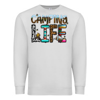 Dove Grey camping life Premium Sweatshirt - CowhideDigitalArt