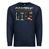 Navy camping life Premium Sweatshirt - CowhideDigitalArt