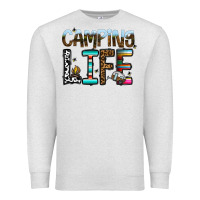 Oatmeal Heather camping life Premium Sweatshirt - CowhideDigitalArt