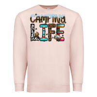 Pale Pink camping life Premium Sweatshirt - CowhideDigitalArt