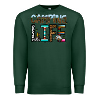 Sports Green camping life Premium Sweatshirt - CowhideDigitalArt