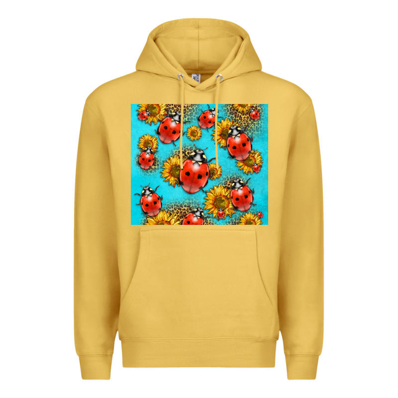 Western Sunflowers Ladybug Premium Hoodie by LillyAllenDesigns | Teevron