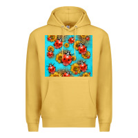 Antique Gold Western Sunflowers Ladybug Premium Hoodie - LillyAllenDesigns
