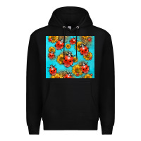 Black Western Sunflowers Ladybug Premium Hoodie - LillyAllenDesigns