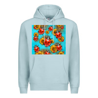 Blue Mist Western Sunflowers Ladybug Premium Hoodie - LillyAllenDesigns