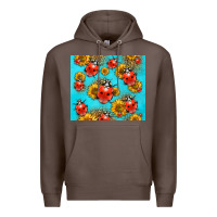 Coffee Western Sunflowers Ladybug Premium Hoodie - LillyAllenDesigns