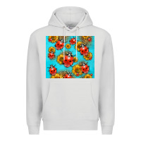 Dove Grey Western Sunflowers Ladybug Premium Hoodie - LillyAllenDesigns
