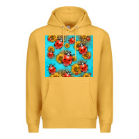 Mustard Western Sunflowers Ladybug Premium Hoodie - LillyAllenDesigns