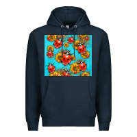 Navy Western Sunflowers Ladybug Premium Hoodie - LillyAllenDesigns