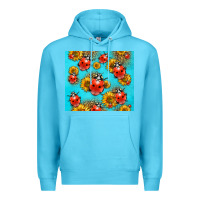 Ocean Blue Western Sunflowers Ladybug Premium Hoodie - LillyAllenDesigns