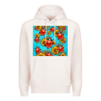 Pale Pink Western Sunflowers Ladybug Premium Hoodie - LillyAllenDesigns