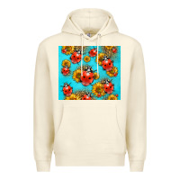 Sandshell Western Sunflowers Ladybug Premium Hoodie - LillyAllenDesigns