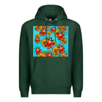 Sports Green Western Sunflowers Ladybug Premium Hoodie - LillyAllenDesigns