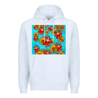 White Western Sunflowers Ladybug Premium Hoodie - LillyAllenDesigns