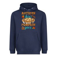 Navy autumn skies pumpkin pies Heavyweight Hoodie - HRA Design Shop