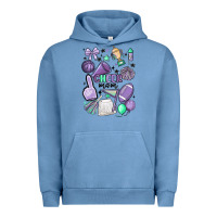 Pigment Pebble Blue cheer mom Urban Hoodie - MaliasSmallBusiness