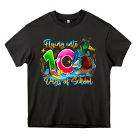 Asphalt name flying into 100 days of school Heavy Core Tee - CowhideDigitalArt