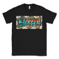 Black Blessed With Daisy And Leopard Classic Tee - RanaPortraitStore
