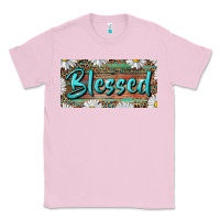 Bubblegum Pink Blessed With Daisy And Leopard Classic Tee - RanaPortraitStore
