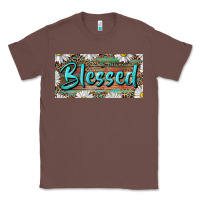 Chestnut Blessed With Daisy And Leopard Classic Tee - RanaPortraitStore