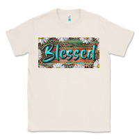Natural Blessed With Daisy And Leopard Classic Tee - RanaPortraitStore