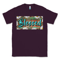 Plum Blessed With Daisy And Leopard Classic Tee - RanaPortraitStore