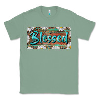 Sage Blessed With Daisy And Leopard Classic Tee - RanaPortraitStore