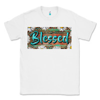 White Blessed With Daisy And Leopard Classic Tee - RanaPortraitStore