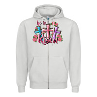 He Is Risen Cross Zipper Hoodie | Teevron