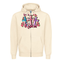 Sandshell He Is Risen Cross Zipper Hoodie - RanaPortraitStore