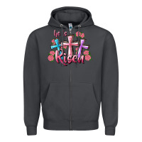 Smoke He Is Risen Cross Zipper Hoodie - RanaPortraitStore