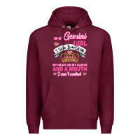 As A Gemini Girl I Was Born With My Heart On My Sleeve And A Mouth Premium Hoodie | Teevron