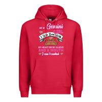 Cardinal As A Gemini Girl I Was Born With My Heart On My Sleeve And A Mouth Premium Hoodie - Jasminsmagicworld