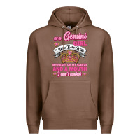 Chestnut As A Gemini Girl I Was Born With My Heart On My Sleeve And A Mouth Premium Hoodie - Jasminsmagicworld