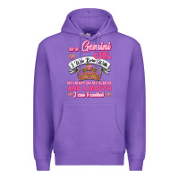Purple As A Gemini Girl I Was Born With My Heart On My Sleeve And A Mouth Premium Hoodie - Jasminsmagicworld