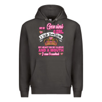 Smoke As A Gemini Girl I Was Born With My Heart On My Sleeve And A Mouth Premium Hoodie - Jasminsmagicworld
