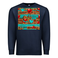 Navy teacher life seamless pattern Premium Sweatshirt - HRA Design Shop