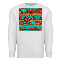 Oatmeal Heather teacher life seamless pattern Premium Sweatshirt - HRA Design Shop