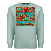 Seafoam teacher life seamless pattern Premium Sweatshirt - HRA Design Shop