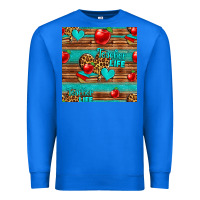 True Royal teacher life seamless pattern Premium Sweatshirt - HRA Design Shop
