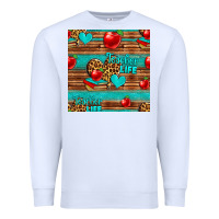 White teacher life seamless pattern Premium Sweatshirt - HRA Design Shop