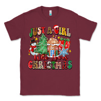 Burgundy just a girl who loves christmas Classic Tee - Zillion Design Studio