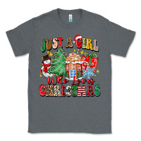 Charcoal Heather just a girl who loves christmas Classic Tee - Zillion Design Studio